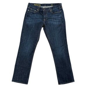 J. Crew women’s matchstick Blue Jeans size 32S 32 Short dark wash straight #853